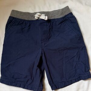 Carter's Navy Shorts with Gray Ribbed Waist and Drawcord